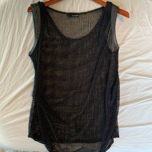 The Kooples Black Mesh Blouse - S